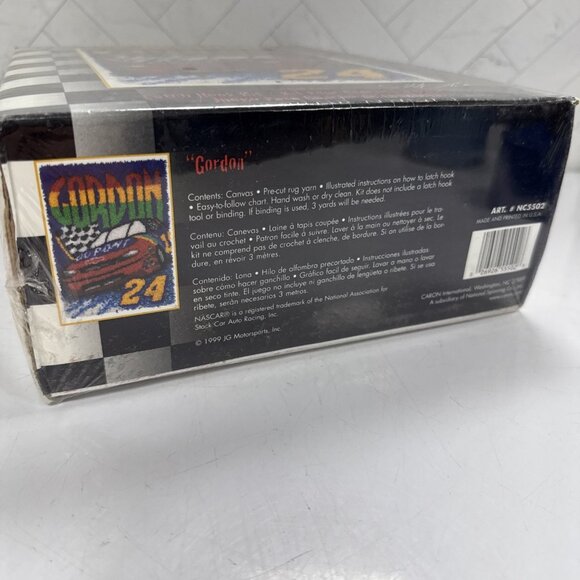 Vintage 90s 1999 Jeff "Gordon" DuPont NASCAR Racing Latch Hook Craft Kit 20x30" - Picture 4 of 4